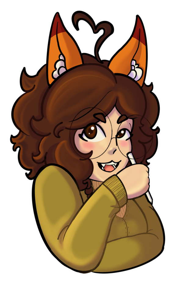 Mawi's Persona. They have fox ears and wear circle glasses.